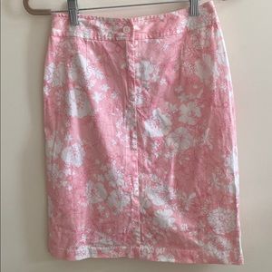 Pendleton Pink Floral Pencil Skirt Size 4